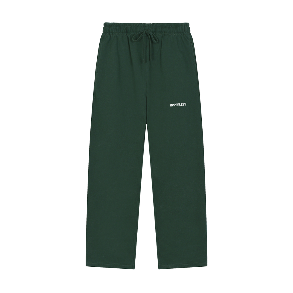 Solid Color Straight-Leg Sweatpants