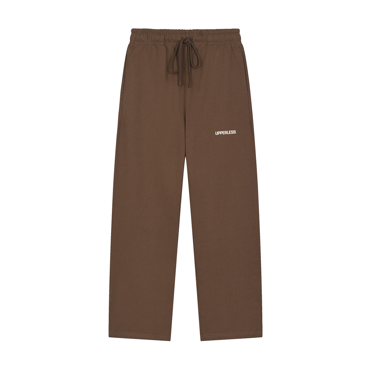Solid Color Straight-Leg Sweatpants