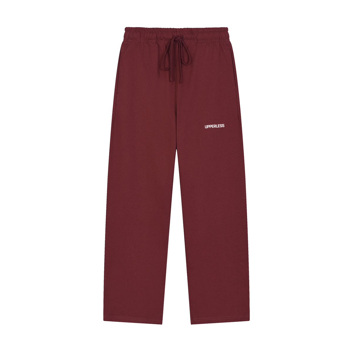 Solid Color Straight-Leg Sweatpants